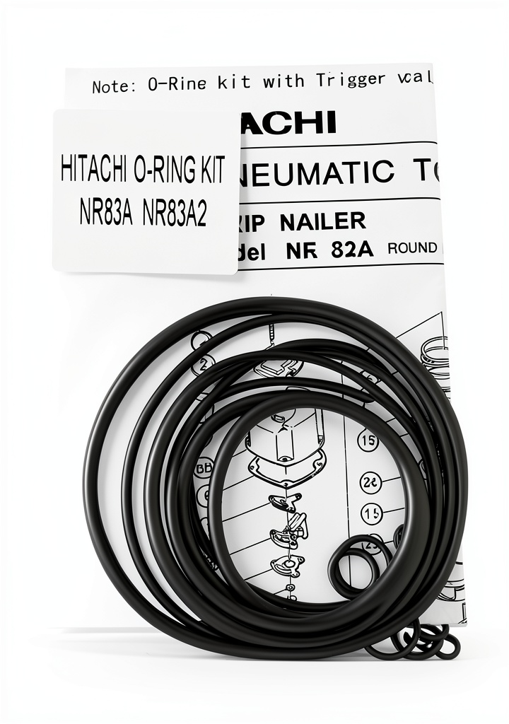 Hakatop O-Ring Kit displayed next to Hitachi framing nailer