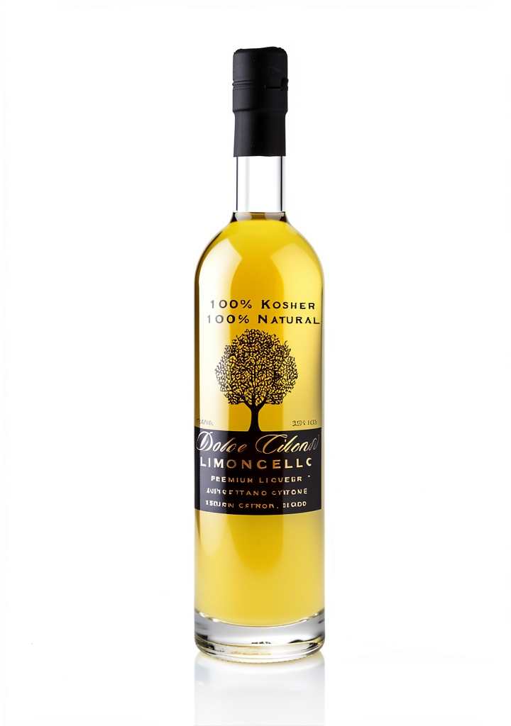 A chilled glass of Dolce Cilento Limoncello on a wooden table