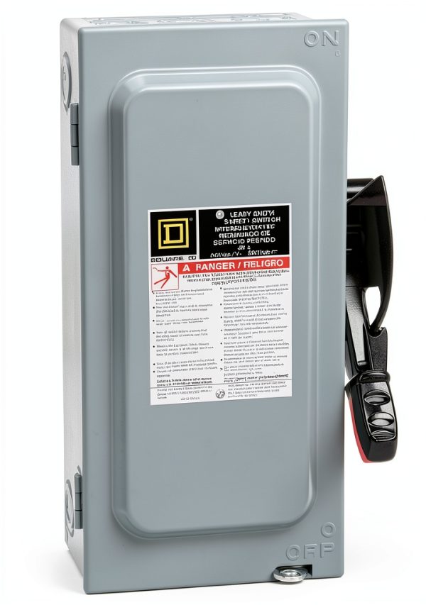 Square D HU361 Heavy Duty Safety Disconnect Switch Steel 30A 600V-0