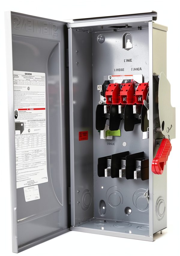 Siemens HF363NR 100-Amp 3 Pole 600-volt 4 Wire Fused Heavy Duty Safety Switches-0