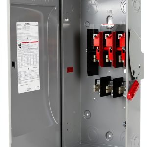 SIEMENS HF324N 200-Amp, 3 Pole, 240-volt, 4 Wire, Fused Heavy Duty, Type 1, Gray-0