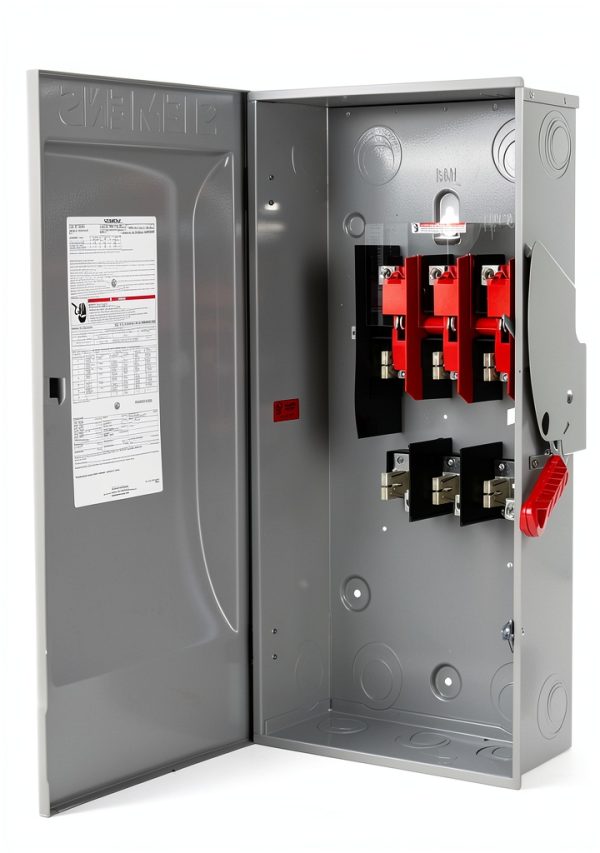 SIEMENS HF324N 200-Amp, 3 Pole, 240-volt, 4 Wire, Fused Heavy Duty, Type 1, Gray-0