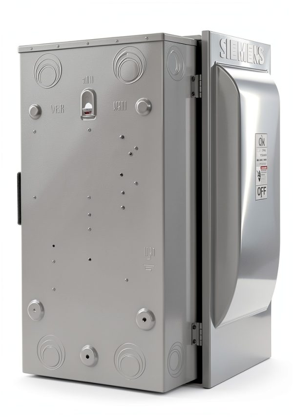 SIEMENS HF324N 200-Amp, 3 Pole, 240-volt, 4 Wire, Fused Heavy Duty, Type 1, Gray-3